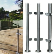 Fichiouy Fichiouy Deck Railing Post Glazing Stainless Steel Pole Handrail 110cm End Post