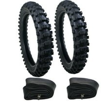 Fichiouy Front 70/100-19 & 90/100-16 Rear Tire + Tube Complete Set for Bike Motocross