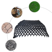 Fichiouy Geogrid Geo Grid 9FTx17FT Ground Grid Geo Cell Grid 4 Thick High Tensile Black