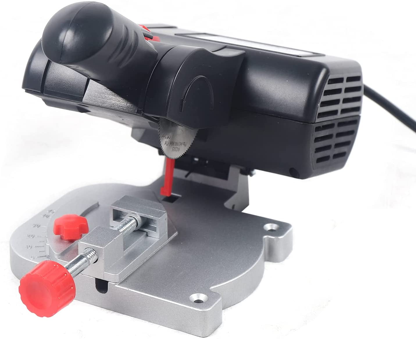Fichiouy Mini Benchtop Cut-off Miter Saw for Wood Metal Plastic Moulding Cutting 45°Miter Saw Blade 90W