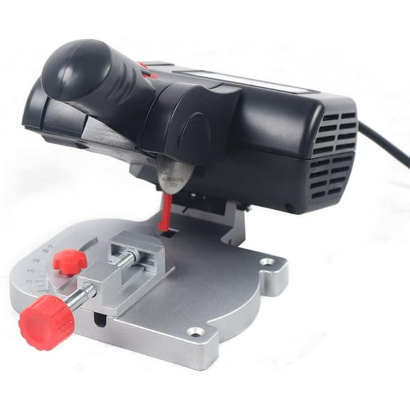 Fichiouy Mini Benchtop Cut-off Miter Saw for Wood Metal Plastic Moulding Cutting 45Miter Saw Blade 90W