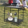 thumbnail image 1 of Fichiouy Outdoor Grill Cart Table Food Prep Table for Grill,Dining Cart Table, 1 of 7
