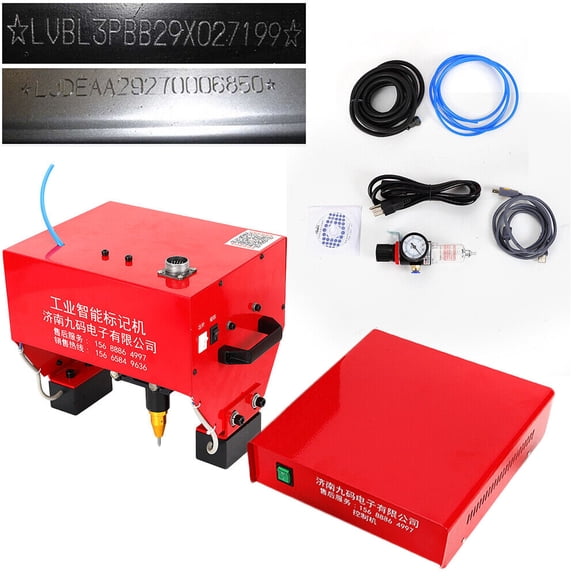 Fichiouy Pneumatic Dot Peen Marking Machine VIN Code Chassis Number Printer 110*70mm