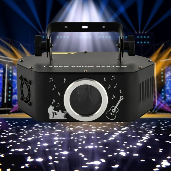 Fichiouy Professional DMX512 LED Stage Lights Effect Stage Light Sound Activated Projector Lighting Show for DJ Disco Church Birthday Party
