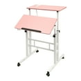thumbnail image 1 of Fichiouy Rolling Laptop Desk with Adjustable Height Computer Table Stand Home Office Workstation, 1 of 12