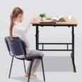 thumbnail image 1 of Fichiouy Rolling Laptop Desk with Adjustable Height Computer Table Stand Home Office Workstation, 1 of 14