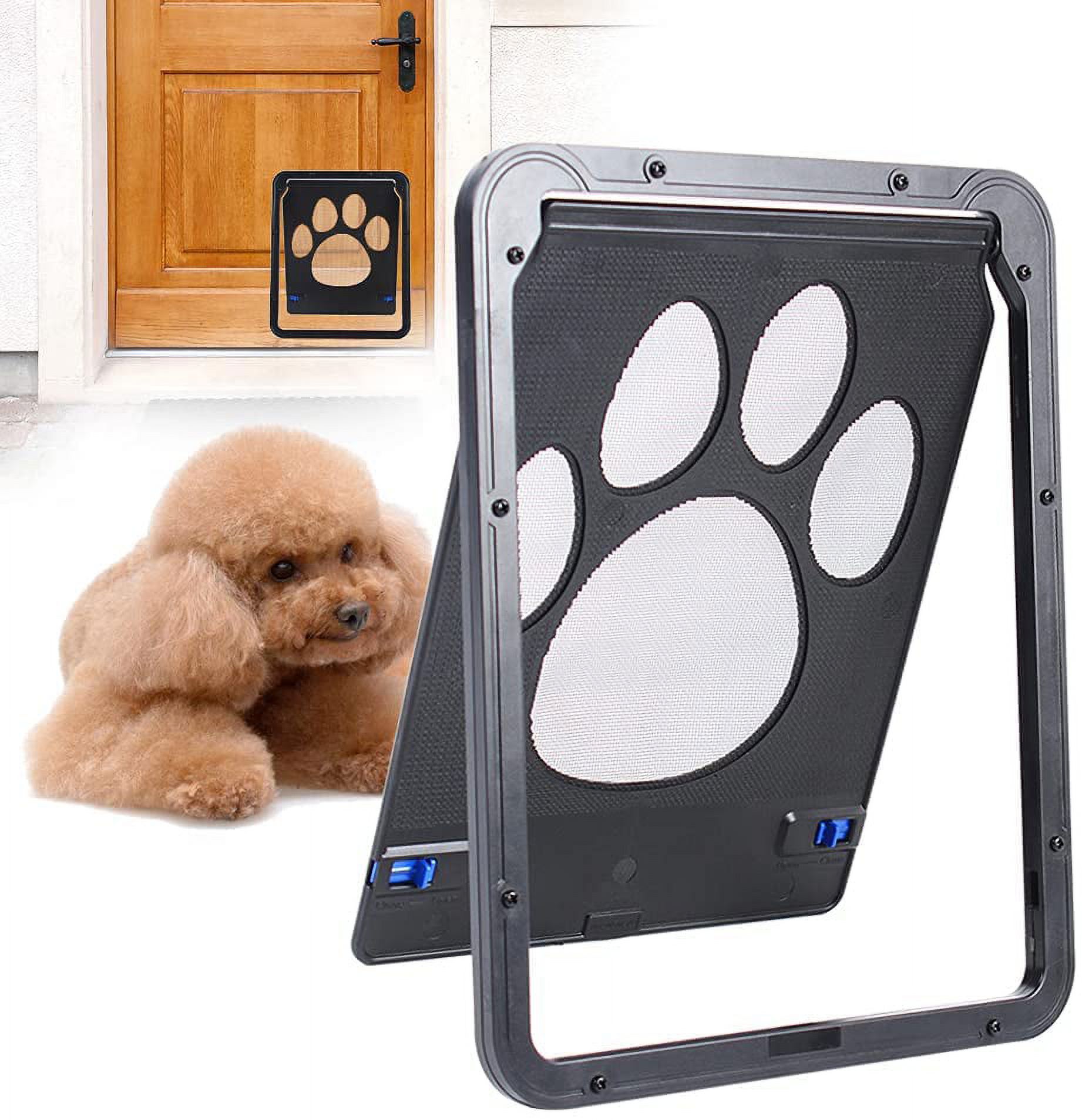 Fichiouy Screen Door Cat/Dog Door Automatic Locking Safety Net Door