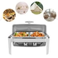 thumbnail image 1 of Fichiouy Stainless Steel Food Warmer Chafing Dishes Buffet Set for Parties Warming Tray, 1 of 9