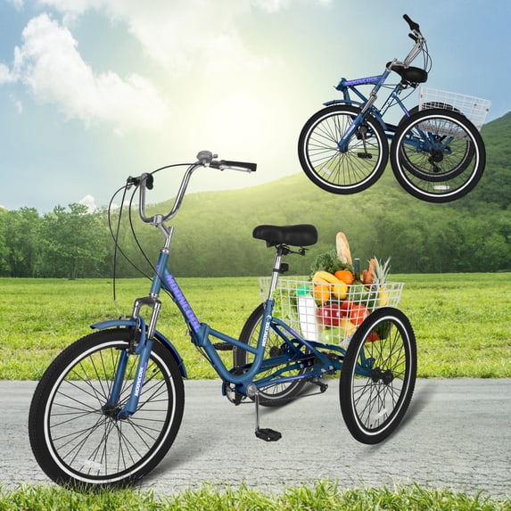 Ficisog 16 Years & Up 63.93 lb Foldable Adult Tricycle