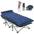 thumbnail image 1 of Ficisog Adult Folding Camping Cot ,Folding Cot Bed with Mattress& Carry Bag, Supports 880 lbs, 1 of 15