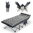thumbnail image 1 of Ficisog Folding Camping Cot for Adults, 900lbs Folding Cot Bed with Detachable Mattress& Carry Bag, 1 of 12