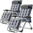 thumbnail image 1 of Ficisog Zero Gravity Chair, Reclining Lounge Chair with Removable Cushion & Tray for Indoor and Outdoor,2PK,Gray, 1 of 10