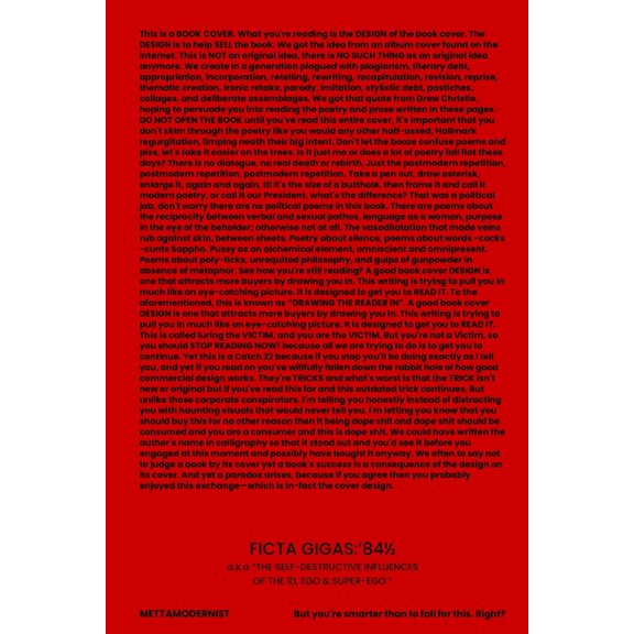 Ficta Gigas: '841/2 a.k.a "THE SELF-DESTRUCTIVE INFLUENCES OF THE ID, EGO & SUPER-EGO.", (Paperback)