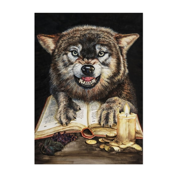 Fiction In The Flesh - Painting Fantasy Surrealism Mystical Unframed Wall Art Print 5 x 7 inches