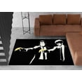 thumbnail image 1 of Fiction Rug, Gift Rugs, Banksy Banana Gun Rugs, Banana Gun Rugs, Anti-Slip Carpet Rugs, Painting Rug, Personalized Rug, Banana Graffiti Rug, 3.3'x5' - 100x150 cm, 1 of 8