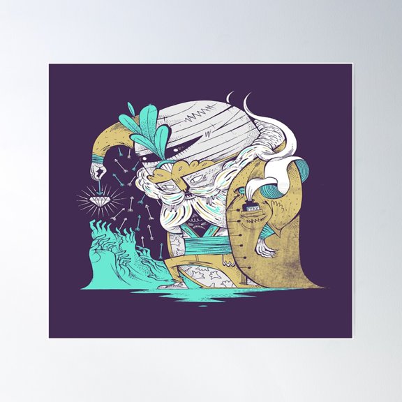 Fictional Creature Poster Wall Art, Modern Wall Decor For Living Room Bedroom, 8x12 UNFRAMED