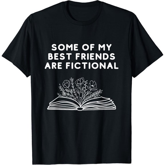 Fictional Friends Book Lover Reader Design T-Shirt
