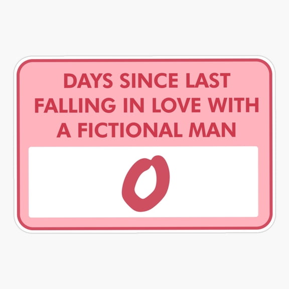 Fictional Men Love Countdown Quote Sticker