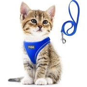 Fida Cat Harness and Leash Set for Walking Kitten and Puppy, Escape Proof Kitten Harness with Breathable Lightweight Soft Mesh, Adjustable Reflective Step-in Design for Kitten and Puppy.(XXXS, Blue)