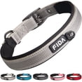 thumbnail image 1 of Fida Heavy Duty Dog Collar, Ultra Comfortable Soft Neoprene Padded, Adjustable Reflective Nylon Pet Collar with Durable Metal Belt Buckle for Large Breeds (L, Grey), 1 of 3