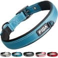 thumbnail image 1 of Fida Heavy Duty Dog Collar, Ultra Comfortable Soft Neoprene Padded, Adjustable Reflective Nylon Pet Collar with Durable Metal Belt Buckle for Medium Breeds (M, Blue), 1 of 3