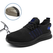 Steel Toe Shoes for Men and Women Comfortable Lightweight Work Safety Shoes Puncture Proof Slip Resistant Indestructible Sneakers Construction Work Utility