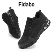 Fidabo Steel Toe Shoes for Men Women Lightweight Comfortable Slip Resistant Safety Work Sneakers Cushion Puncture Proof Shoes Indestructible Shoe for Industry Construction Warehouse