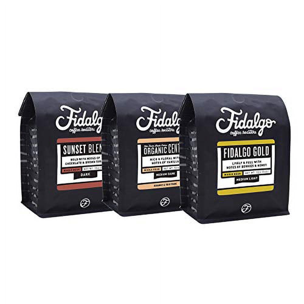 Fidalgo Coffee Value Pack #1 House Style Blends, 12-oz Whole Bean, 3 pack.