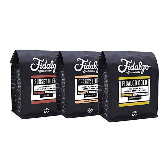 Fidalgo Coffee Value Pack #1 House Style Blends, 12-oz Whole Bean, 3 pack.