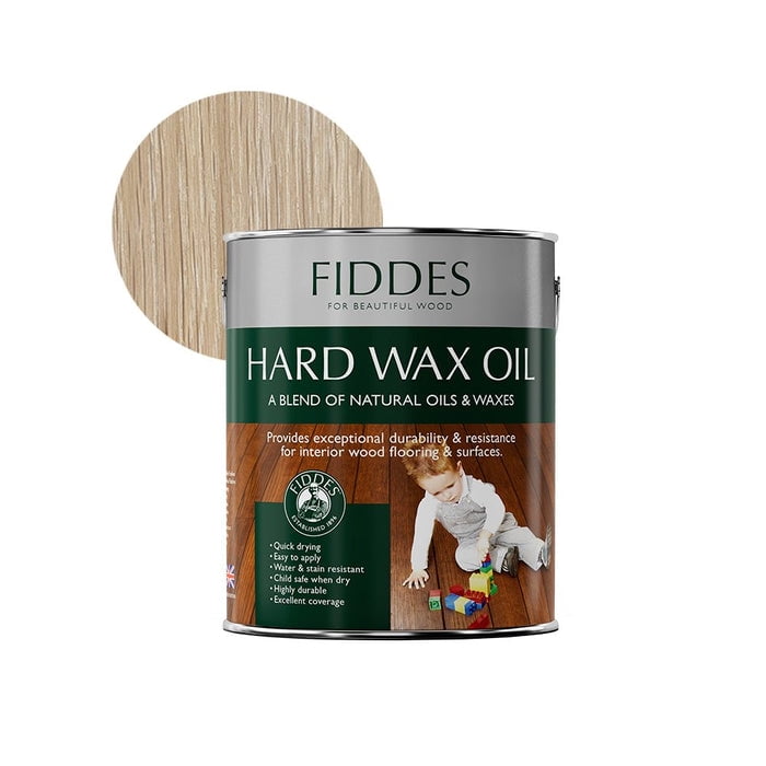 Fiddes Brand Hard Wax Oil White Paint Finish 2.5L Wood Finish
