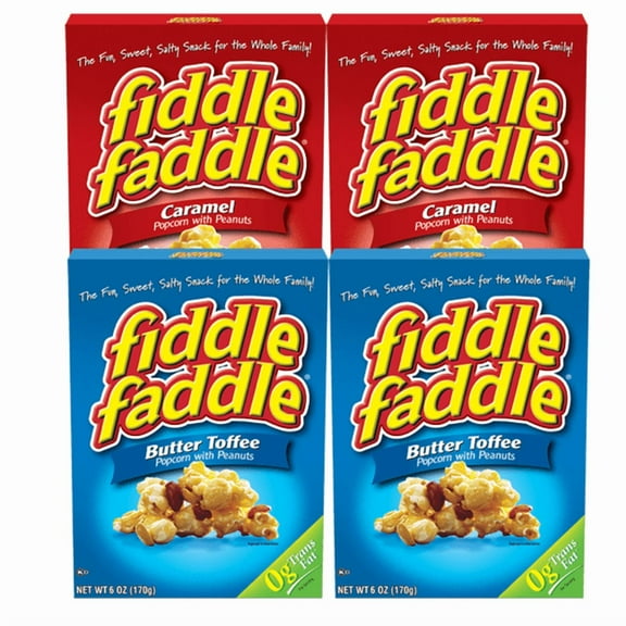 Fiddle Faddle Butter Bundle Butter Toffee and Caramel (4 Pack)