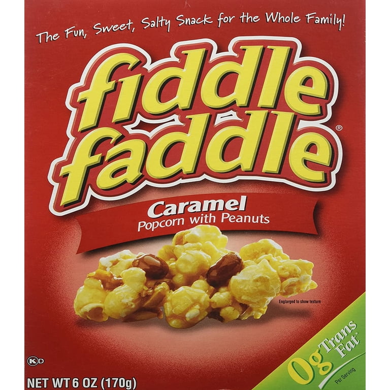 Fiddle Faddle, Caramel Popcorn with Peanuts, 6 Oz, Pack of 2