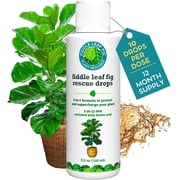 Fiddle Leaf Fig Rescue Drops by Fiddle Leaf Fig Plant Resource 3-in-1 Liquid Fertilizer, Root Supplement & Immunity Booster 3.3 Fluid Ounces - 100ml