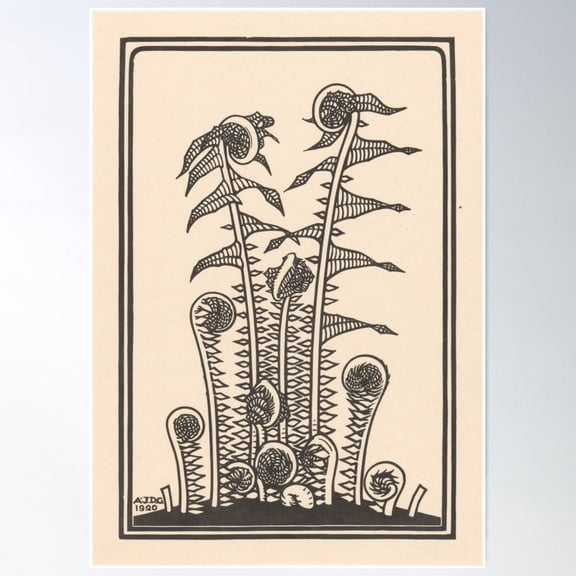 Fiddleheads Poster, 12x18 UNFRAMED