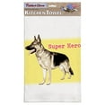 thumbnail image 1 of Fiddler's Elbow Super Hero' German Shepherd Kitchen Towel, 100% Cotton Dog Themed Towel, Eco-Friendly Dish Towel with Hanging Loop, 1 of 2