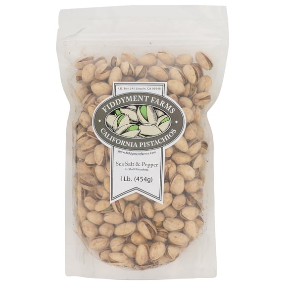 Fiddyment Farm Sea Salt Pepper Pistachio Nut In Shell, 16 OZ