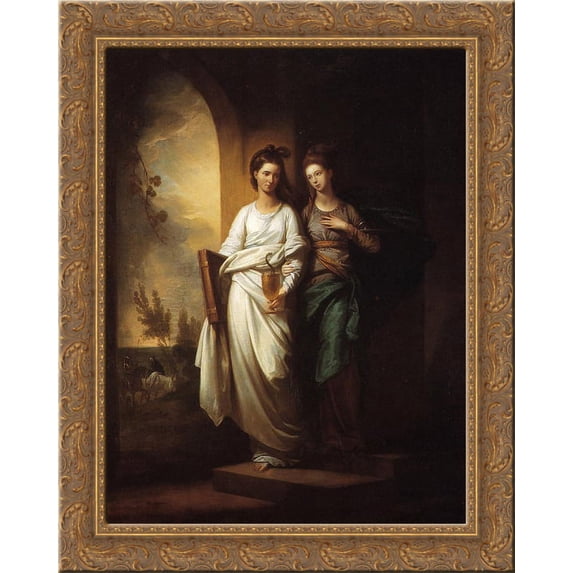 Fidelia and Speranza 24x20 Gold Ornate Wood Framed Canvas Art by Benjamin West