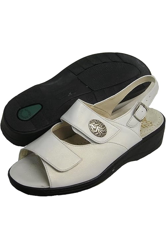 Women's Hallux Fabia Bunion Relief Adjustable Sandal 33601 (White) (EU 41) US 10-10.5