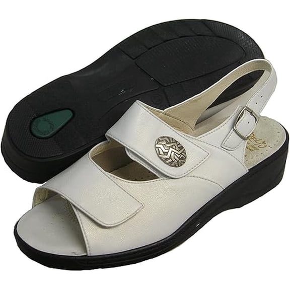 Fidelio Women's Hallux Fabia Bunion Relief Adjustable Sandal 33601 (White) (EU 42) US 11-11.5