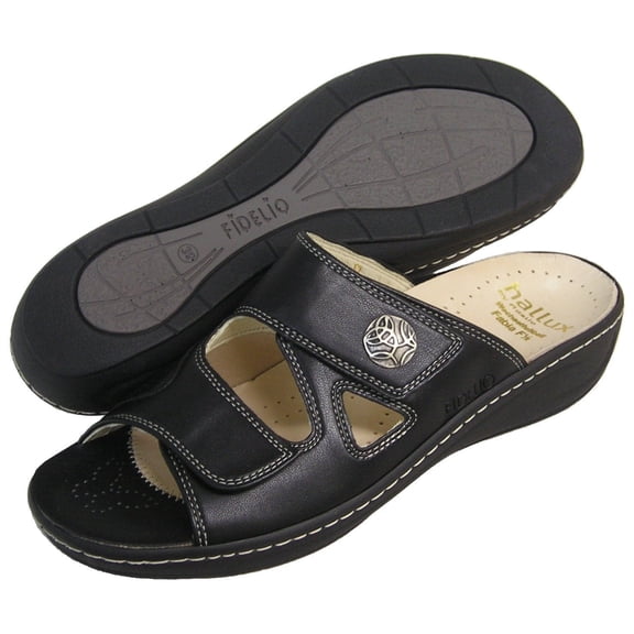 Fidelio Women's Hallux Fabia Bunion Relief Slide Sandal 434103 (Black) (numeric_11)