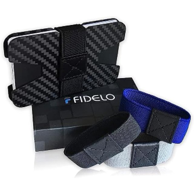 Fidelo Minimalist Original Carbon Fiber Wallet RFID Blocking Credit