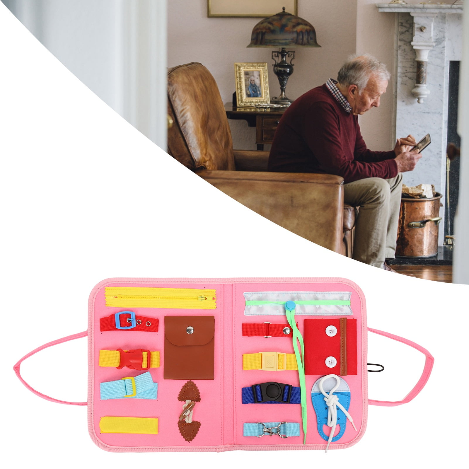 Fidget Blanket Elderly Educational Toys Relieve Anxiety Sensory Blanket