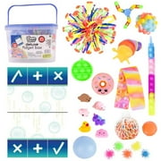 Fidget Box - 24 Sensory Toys with Storage Container, Stress Relief for Kids and Adults - Giggle Zone