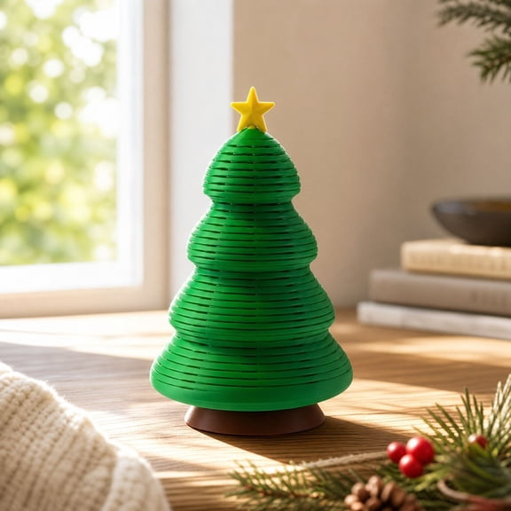 Fidget Christmas Tree Toy, Flexible Stress Relief Tree with Star Top, Portable Sensory Toy for Kids Adults Party