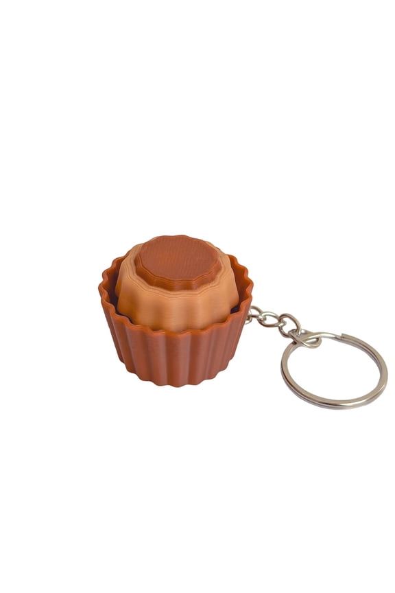 Fidget Clicker Keychain, Cute Dessert Chocolate Shaped Clicky Fidget, Portable Stress Relief Sensory Toy for Travel Office School