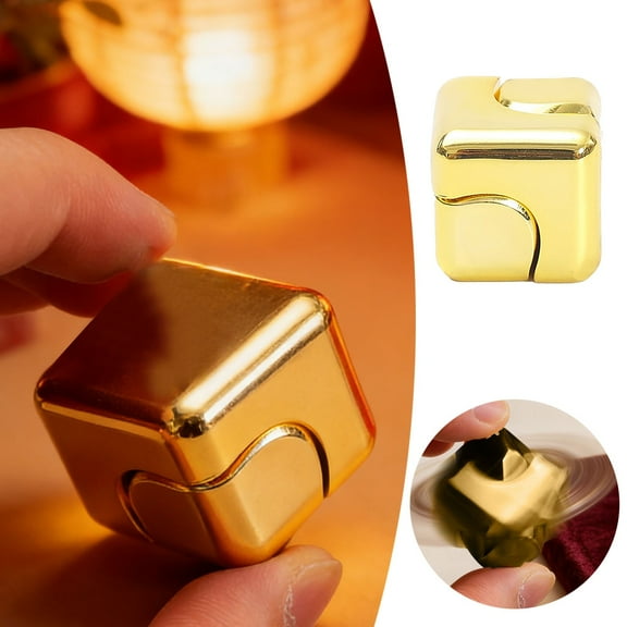 Fidget Cube Spinner Anti-Anxiety Focusing Fidget Desktop Toys, High Speed Precision Top with LED Lights Stress Relieve Toys for Kids and Adults