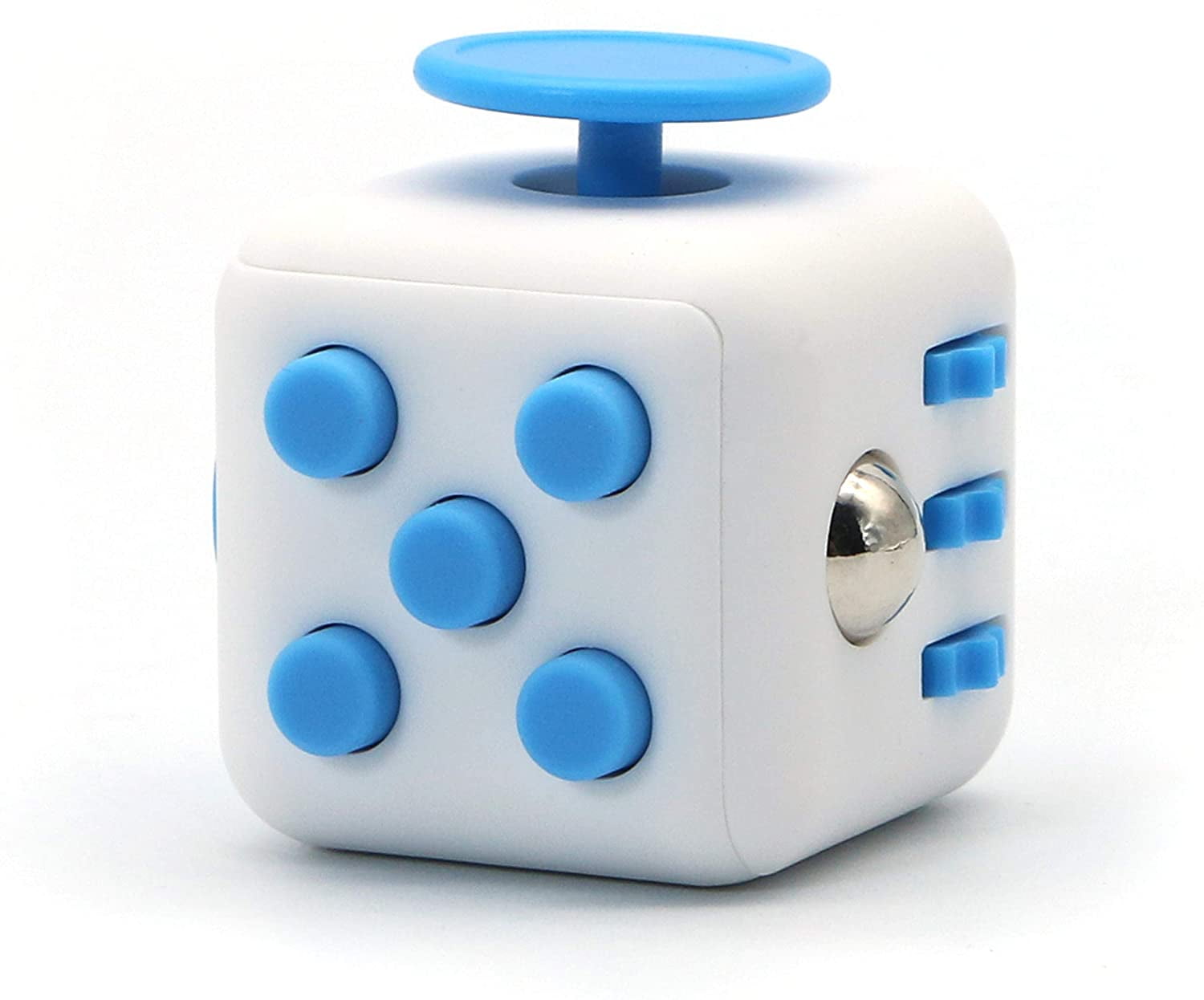 Cubo Fidget Cube Anti Estres Ansiedad 6 En 1 Azul Y