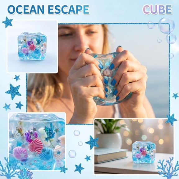 Fidget Cube ball Stress Relief Puzzle Simulation Speed Cube 3D Cartoon Block Squishy Squeeze ball Infinite Decompression ball for user Adults 4.5cm*4.5cm 1pc