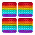 thumbnail image 1 of Fidget Game Rainbow Pop Bubble Sensory Mats 4-Pack – Stress Relief Toys for Kids, Toddlers, Boys, Girls & Adults, 1 of 5