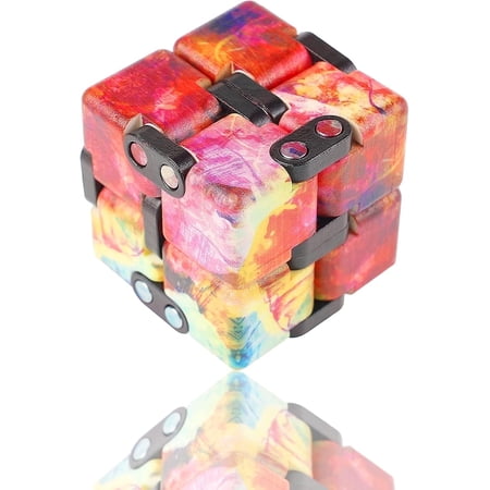 Fidget Infinity Cube Toy – Handheld Sensory Fidget Gadget for Kids & Adults, Stress & Anxiety Relief Desk Toy, Magic Cool Cube Gift for Boys, Girls, Teens, Unique Birthday & Stocking Stuffer